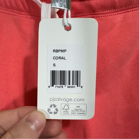 New PJ Salvage Women's "Perfect Match" Color Block Banded Jogger Lounge Pants S - Picture 13 of 13